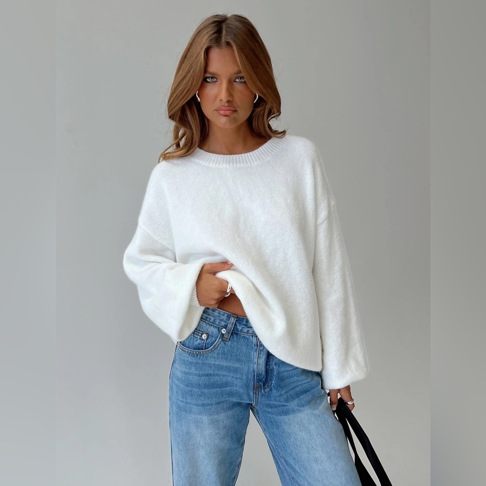 NWT Princess Polly Ryanna Sweater White -M/L